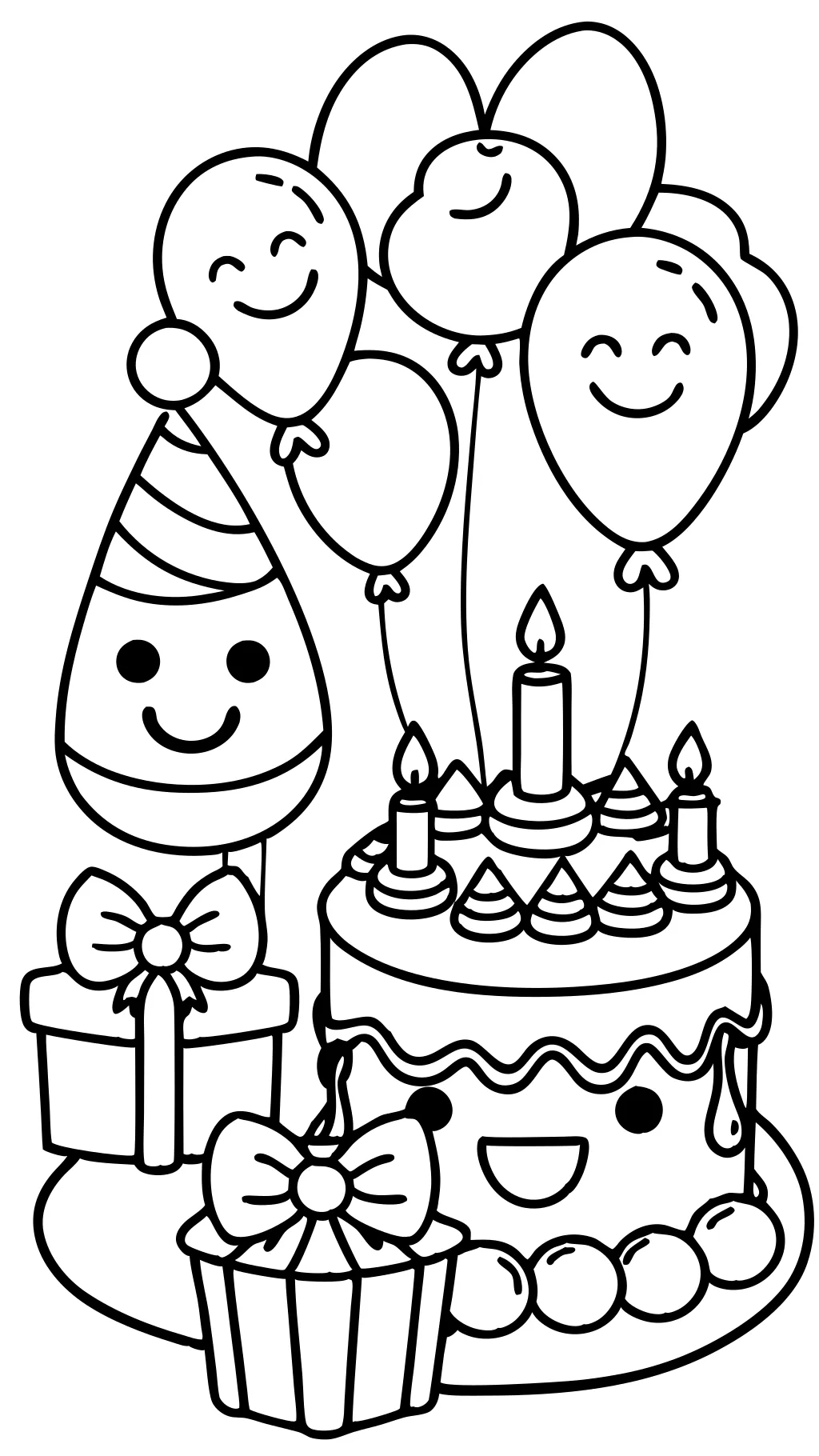 coloriages imprimables joyeux anniversaire